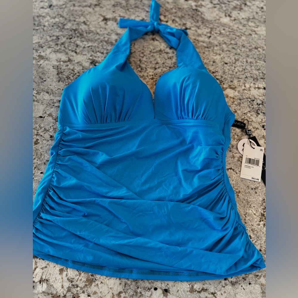 La Blanca Turquoise Tankini Swimsuit - Picture 2 of 11